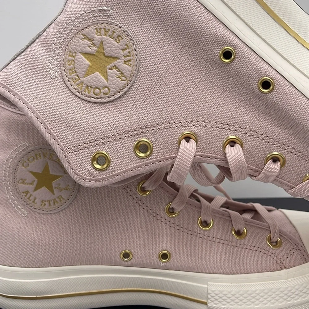 Converse WMNS CTAS LIFT HI FLUSH STONE/EGRET/GOLD A10431C Platforms Sneakers